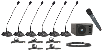 CouncilMAN CM-6W wireless package with six Microphones