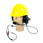 Dual-muff Hard-hat headset microphone